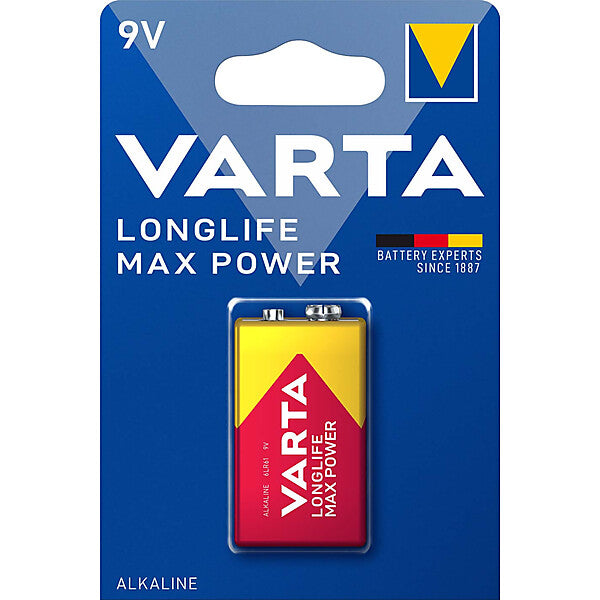 VARTA Batterie Longl.MaxPow. E E-Block, 6LR61,Al-Mn 4722 Bli.1